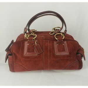 Coach Vintage Soho Suede Leather Burgundy Handbag